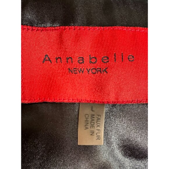 Annabelle New York Faux Fur Vest Black & White Striped Pattern Size Large - Picture 2 of 16